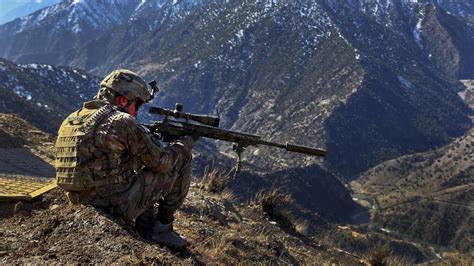 Wallpaper Barrett Sniper Soldier M82 Rifle Army Mountain Camo