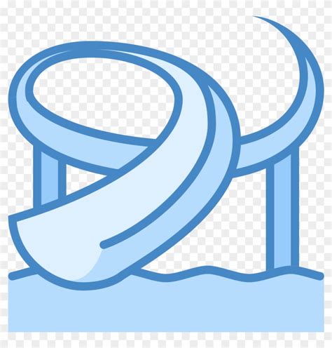 Water Park Icon Png Download Water Slide Clipart Blue Transparent