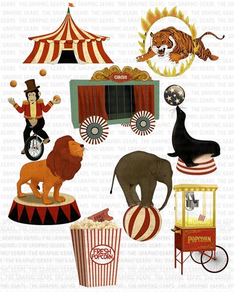 Circus Clip Art Vintage Circus Clipart Highly By Graphicgears 550