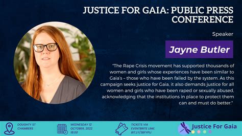 Join us at the Justice For Gaia: Public Press Conference | Rape Crisis