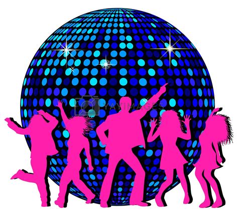 Disco Ball And Dancing People By Peromarketing Vectors And Illustrations