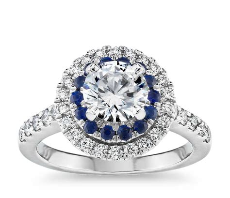Try it now by clicking double engagement rings and let us have the chance to serve. Sapphire and Diamond Double Halo Engagement Ring in 14k ...