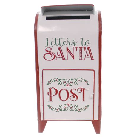 Christmas Letters To Santa Post Box Metal Mail Wish List Crn677