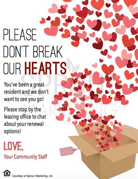 Share The Love Red Renewals And Referrals Apartment Resident Ideas