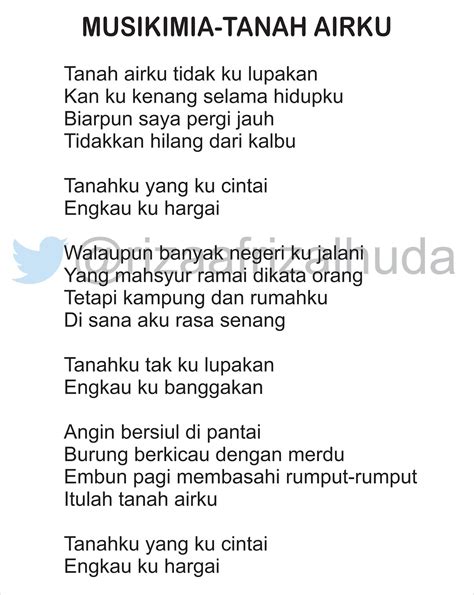 Musikimia Tanah Airku Lirik Lagu