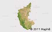 100851 bytes (98.49 kb), map dimensions: Satellite Map of Karnataka, physical outside