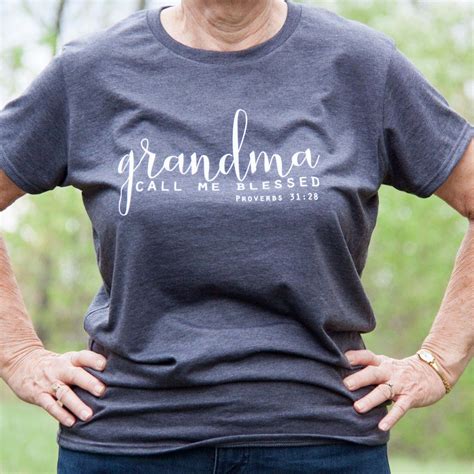 Grandma Call Me Blessed Ladies Short Sleeve Shirt Grandma Shirts