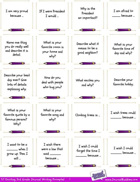 Writing Worksheets For 3rd Grade •