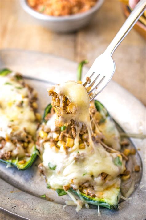 grilled beef stuffed poblano peppers