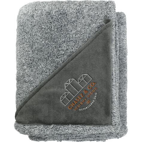 Marketing Heathered Fuzzy Fleece Blankets Blankets