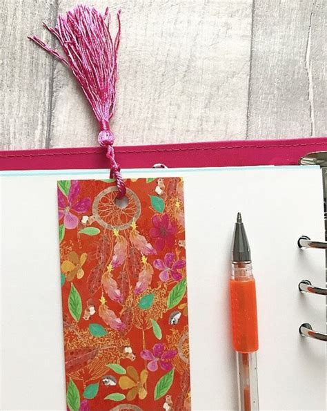 Dream Catcher Dreaming Bookmark With Pink Tassel Dream Etsy