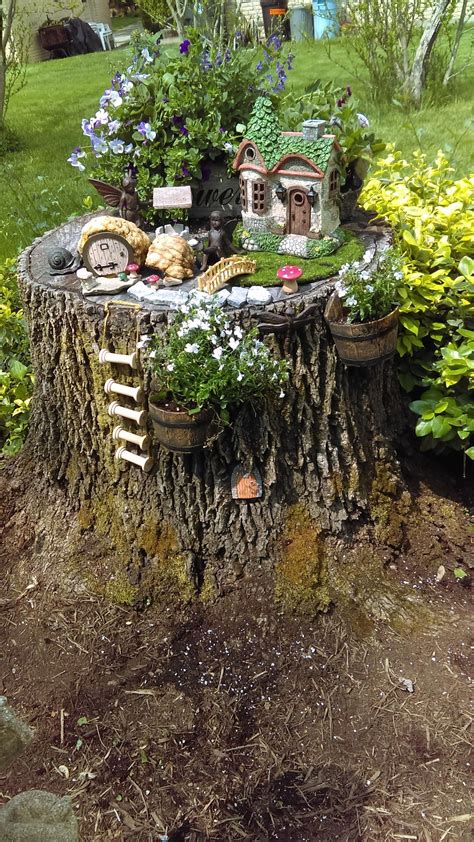 My Granddaughters Inspired This Stump Fairy Garden Fairy Garden Stump