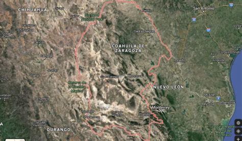 Mapa De Coahuila Con Municipios Estado De Coahuila México Mapastop