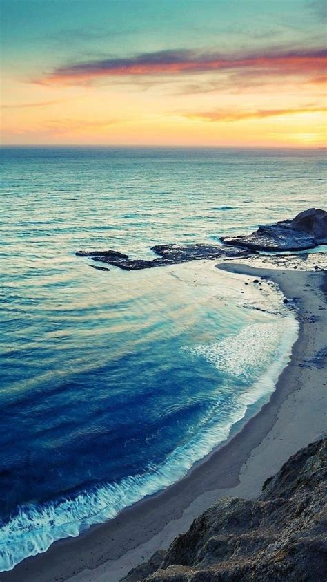 Nature Iphone 6 Plus Wallpapers Sunrise Beach Seaside