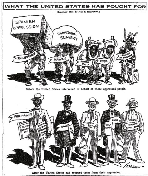 Editorial Cartoon From 1914 Extolling The Virtue Of Recent American