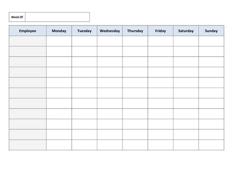 Employee Schedule Template Bing Images Cleaning Schedule Templates