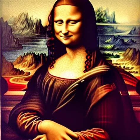 A Painting Of The Mona Lisa By Bob Ross Stable Diffusion Openart