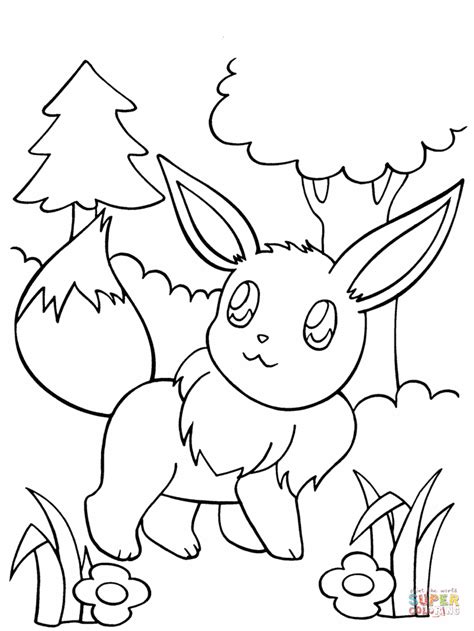 Eevee Coloring Page Free Printable Coloring Pages