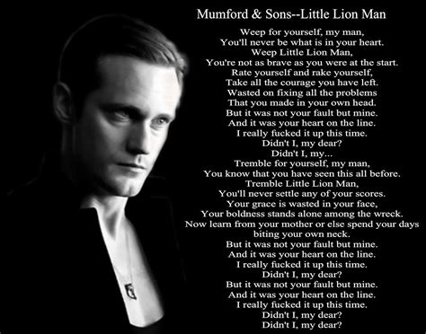 Mumford And Sons Little Lion Man Lyric Inspiration Mumford And Sons