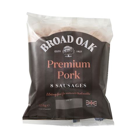 Premium Pork Sausages 454g Broad Oak Farm