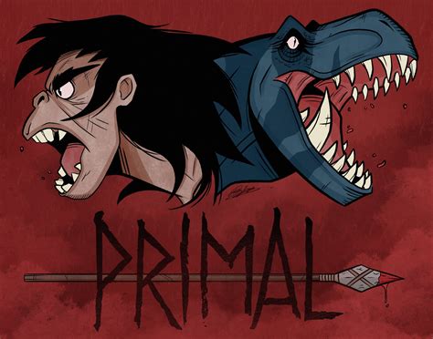 Primal Spear And Fang Print Etsy