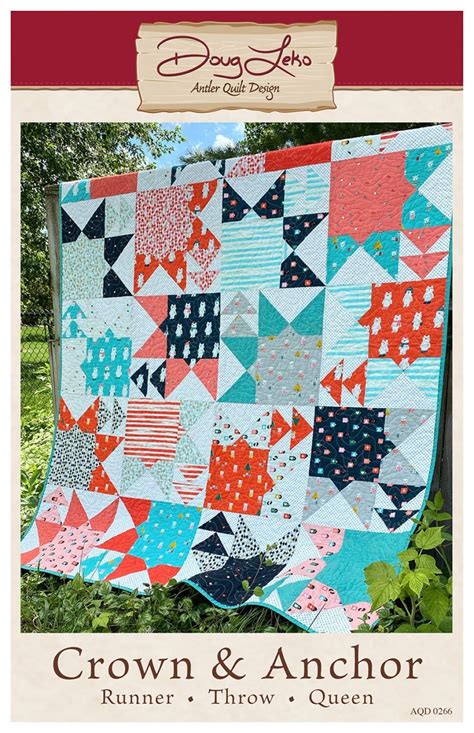 Crown And Anchor Quilt Patternscrappy Quilt Patternfq Friendly Etsy