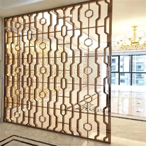 China Customized Metal Work Stainless Steel Partition Wall Decorative