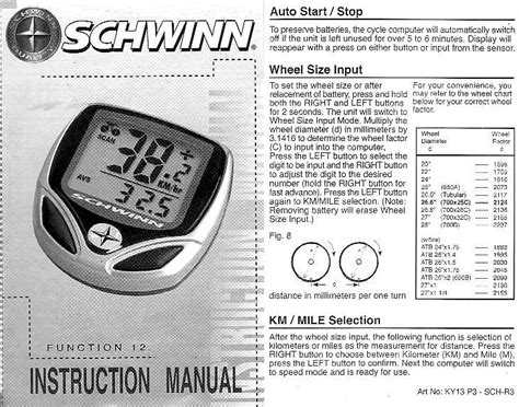 K3pgp Experimenters Corner Schwinn 12 Function Bicycle Computer Manual