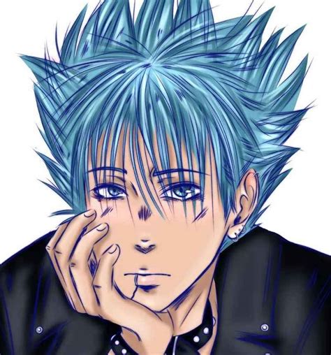 21 Of The Coolest Anime Boys With Blue Hair Hairstylecamp