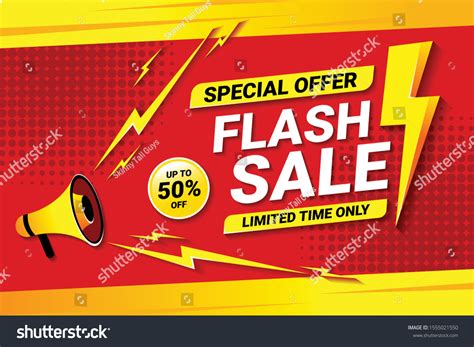 Flash Sale Banner Template Design Flash Stock Vector Royalty Free