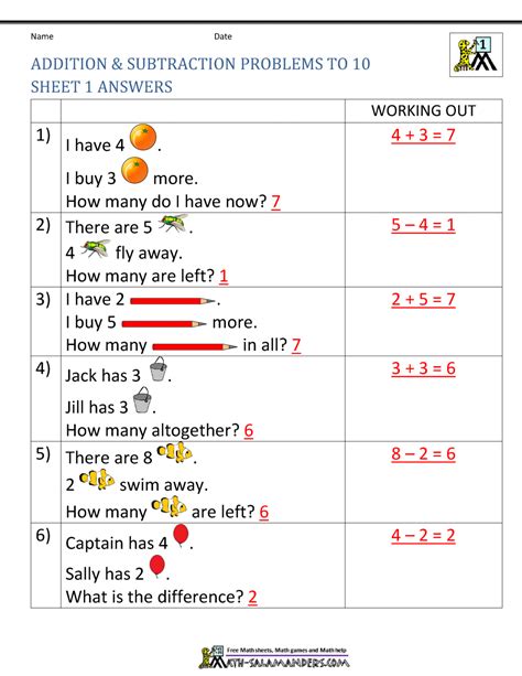 Grade 1 math word problems with addition and subtraction author: Maths word problems for grade 2 addition and subtraction ...