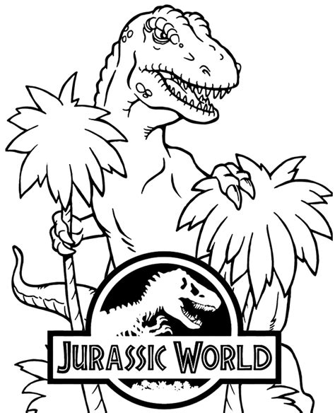 Páginas para colorir de dinossauros do mundo jurássico folhas para