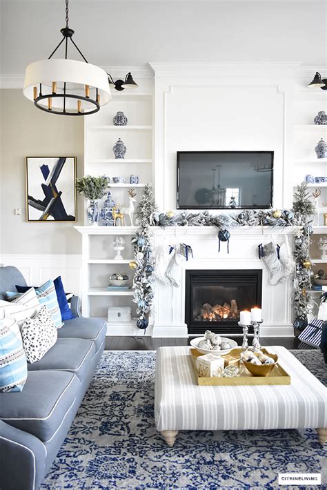 Add in white crown molding and wall trim for an elegant look. (45)+ images of Awesome Blue Gold Living Room | Hausratversicherungkosten