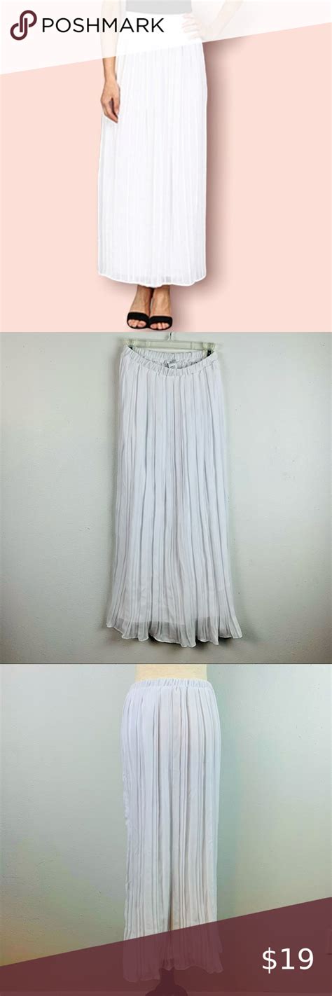 Pure White Accordion Pleated Gauze Maxi Skirt In 2022 Pure Products