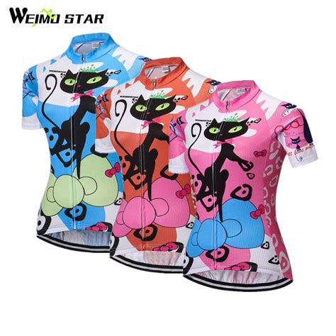Weimostar 2018 Breathable Cycling Jersey Women Summer Mtb Bicycle Cycling Clothing Quick Dry