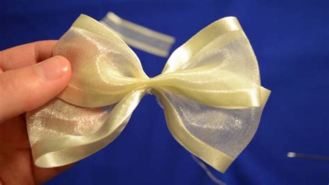 How To Sew Perfect Ribbon Organza Bows Youtube