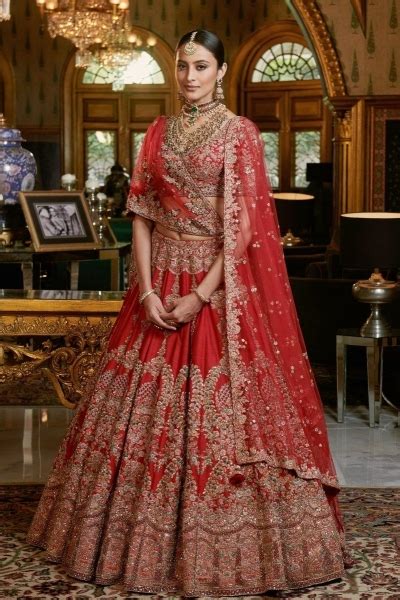 Bridaltrunk Online Indian Multi Designer Fashion Shopping Naima Raw Silk Bridal Lehenga Set