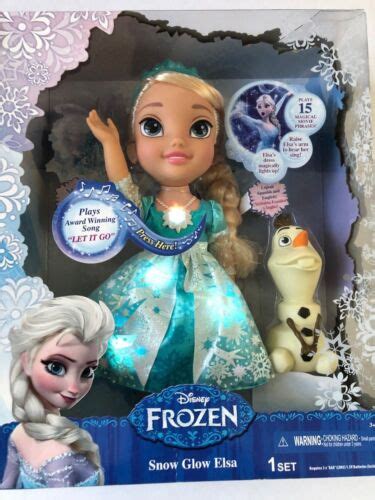 Disney Frozen Snow Glow Elsa Princess Doll Dress Lights Up Sings Let It Go Olaf Ebay