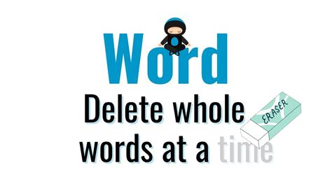 How To Quickly Delete Whole Words In Word Youtube