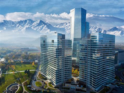 The Ritz Carlton Almaty Hotel Almaty Kazakhstan Exterior Aerial