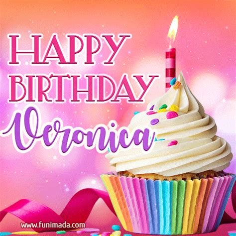 Happy Birthday Veronica - Lovely Animated GIF — Download on Funimada.com