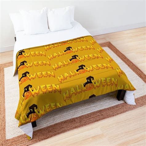 Halloween Creepy Typography Comforter By Almawad Dorm Bedding