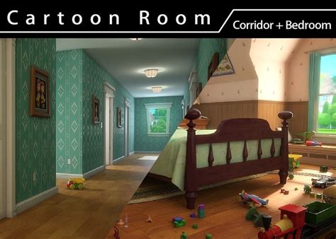 New users enjoy 60% off. 3D Cartoon Room Corridor | CGTrader