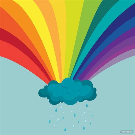 Rainbow Rays Vector In Eps Illustrator  Png Svg Download