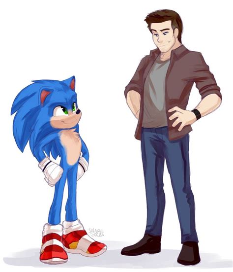 Father And His Blue Son Hedgehog Movie Sonic The Movie Sonic Fan