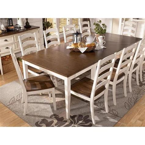 Two Tone Cottage Rectangular Dining Room Extension Table Dining Room