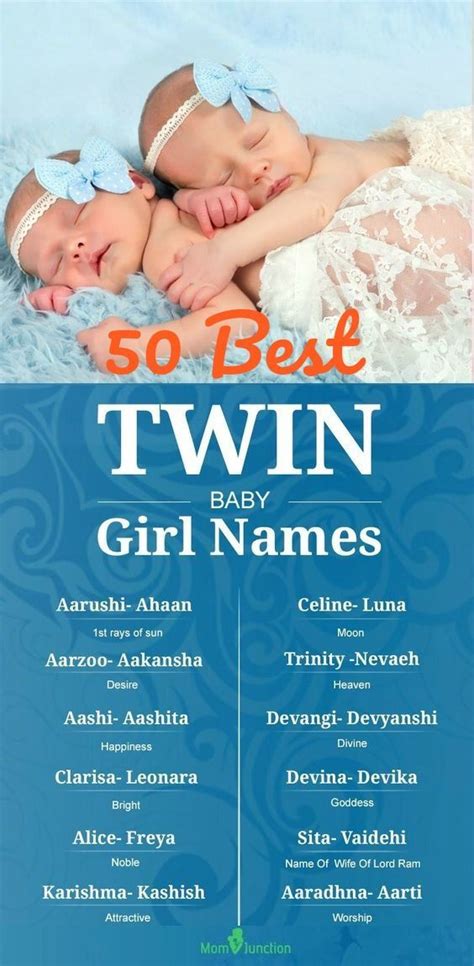 50 Best And Unique Twin Baby Girl Names With Meanings Twin Baby Girl