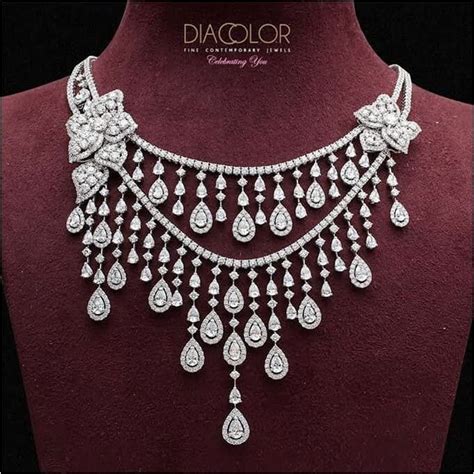 Bridal Diamond Necklace Fancy Necklace Diamond Necklaces Exquisite