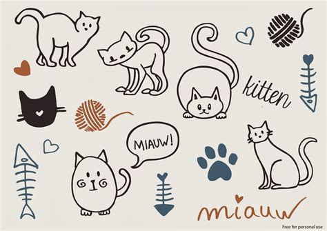 Free Cat Vectors — Curly Made