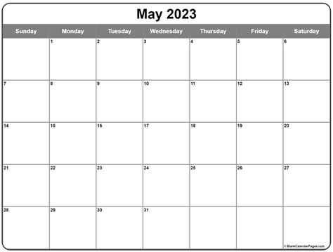 May 2023 Calendar Free Printable Calendar